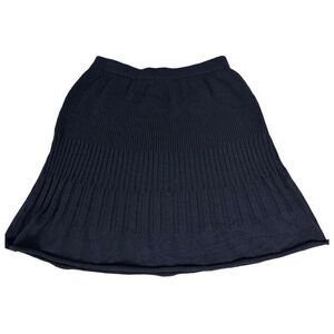 St. John Basic Ribbed Flare Black Skirt size 2